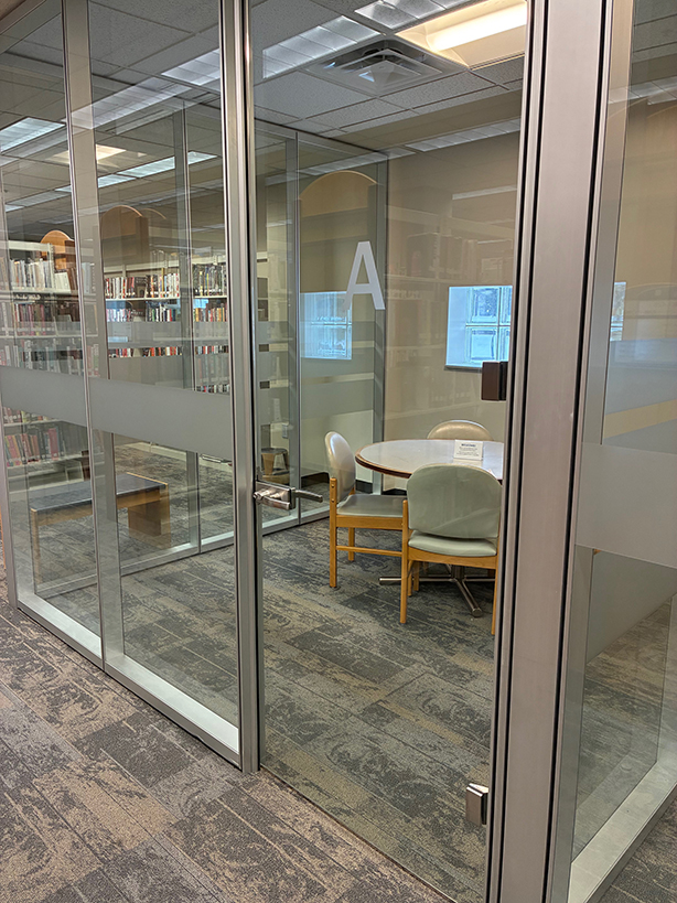 Glass-paneled Study Room A